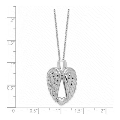 Sterling Silver Wings Ash Holder Pendant Necklace – view 3