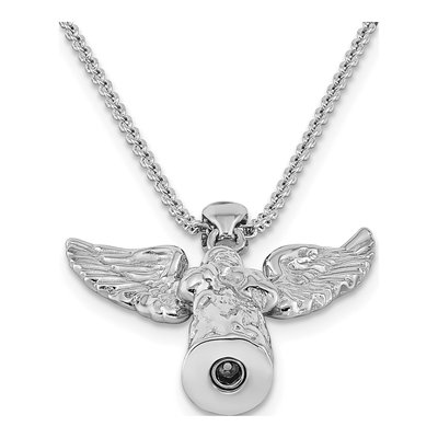 Sterling Silver Angel Ash Holder Pendant Necklace – view 6