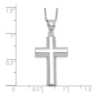 Sterling Silver Cross Ash Holder Pendant Necklace – view 4