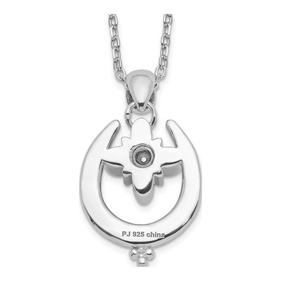 Sterling Silver Horseshoe Ash Holder Pendant Necklace – view 4