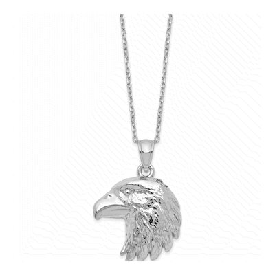 Sterling Silver Eagle Ash Holder Pendant Necklace