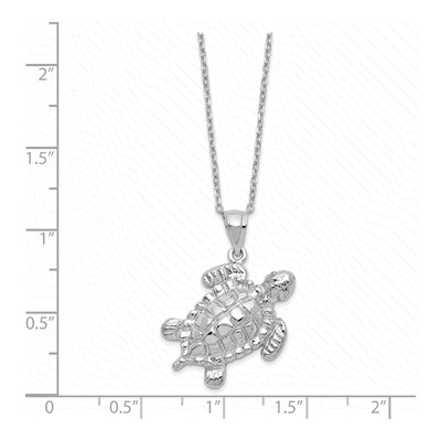 Sterling Silver Turtle Ash Holder Pendant Necklace – view 4
