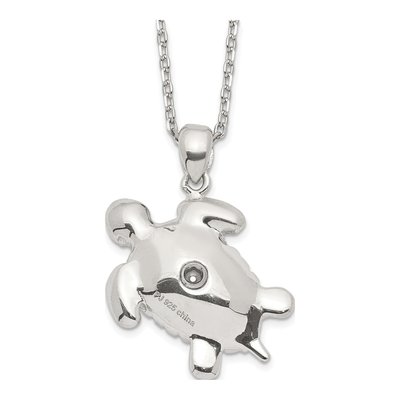 Sterling Silver Turtle Ash Holder Pendant Necklace – view 5