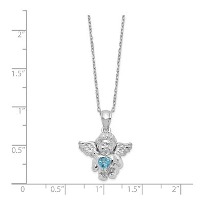 Sterling Silver December Birthstone Angel Ash Holder – view 3
