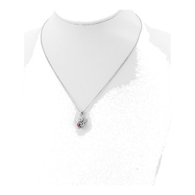 Sterling Silver CZ July Birthstone Angel Ash Holder Pendant Necklace – view 5