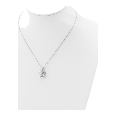Sterling Silver CZ June Birthstone Angel Ash Holder Pendant Necklace – view 5