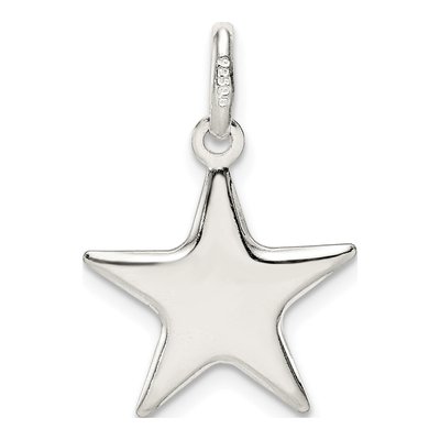 Sterling Silver Diamond-Cut Star Charm – view 4