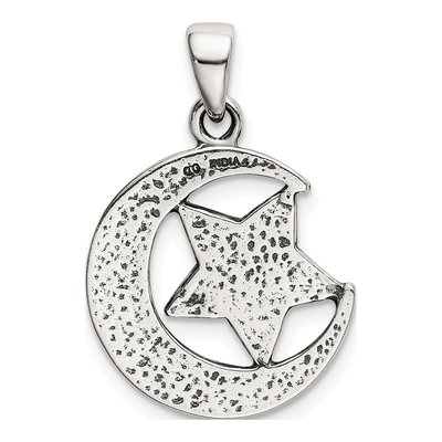 Sterling Silver 'love You to Moon' Star Pendant – view 4