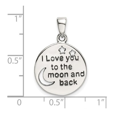 Sterling Silver 'love You to Moon' Pendant – view 5