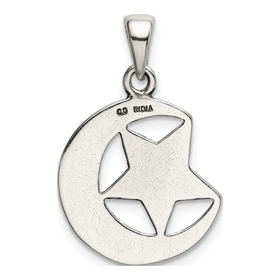 Sterling Silver I Love You to Moon Pendant – view 4