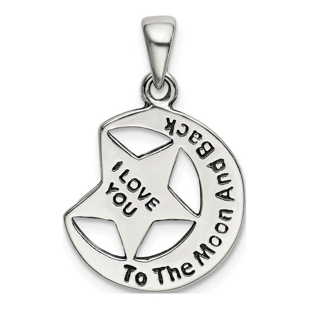 Sterling Silver "I Love You to the Moon" Pendant