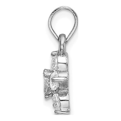 Sterling Silver CZ Star Pendant – view 3