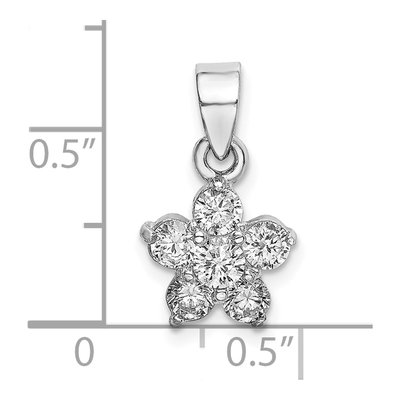 Sterling Silver CZ Star Pendant – view 5