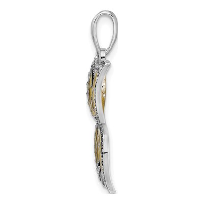 Sterling Silver Enameled Butterfly Pendant – view 3