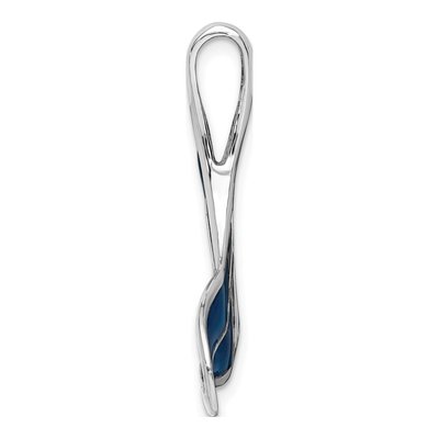 Sterling Silver Blue Whale Tail Charm – view 3