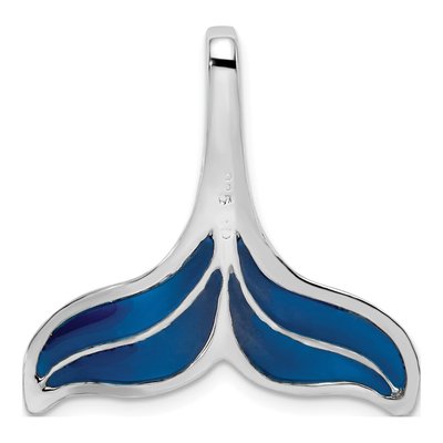 Sterling Silver Blue Whale Tail Charm – view 4