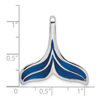 Sterling Silver Blue Whale Tail Charm – view 5