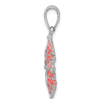 Sterling Silver Enameled Starfish Pendant – view 3