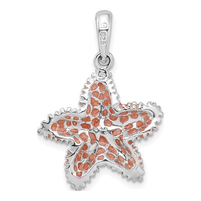 Sterling Silver Enameled Starfish Pendant – view 4