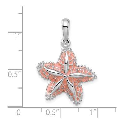 Sterling Silver Enameled Starfish Pendant – view 5