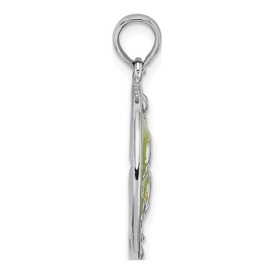 Sterling Silver Enameled Dolphins Pendant – view 3