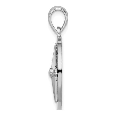 Sterling Silver Enameled Compass Pendant – view 3