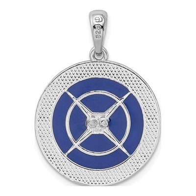 Sterling Silver Enameled Compass Pendant – view 4