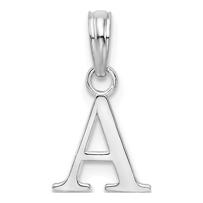 Sterling Silver Initial 'a' Block Pendant