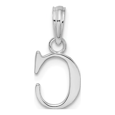 Sterling Silver Initial C Pendant – view 4