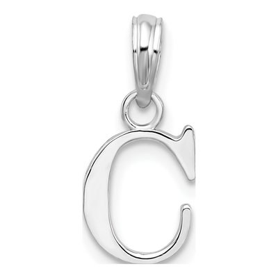 Sterling Silver Initial C Pendant
