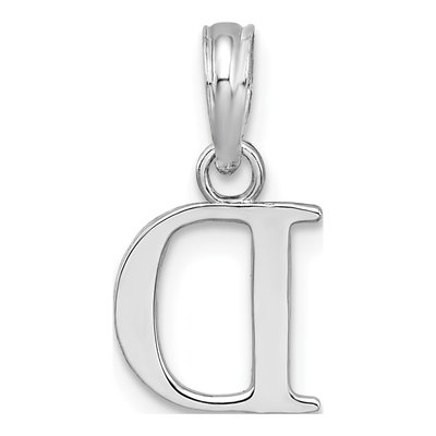 Sterling Silver Initial D Pendant – view 4