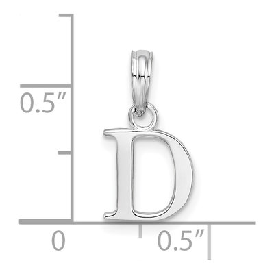 Sterling Silver Initial D Pendant – view 5