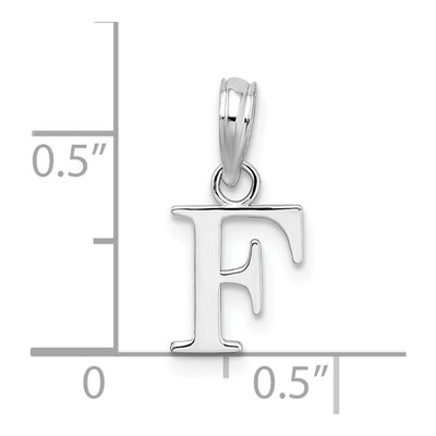 Sterling Silver Initial Block Letter Pendant – view 5