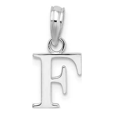 Sterling Silver Initial Block Letter Pendant