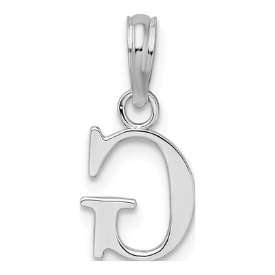 Sterling Silver Initial G Pendant – view 4