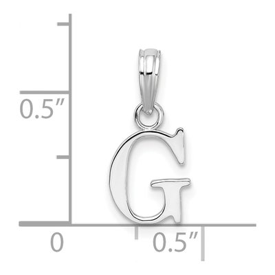 Sterling Silver Initial G Pendant – view 5