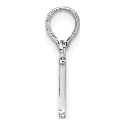 Sterling Silver Initial I Block Pendant – view 3