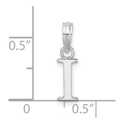 Sterling Silver Initial I Block Pendant – view 5