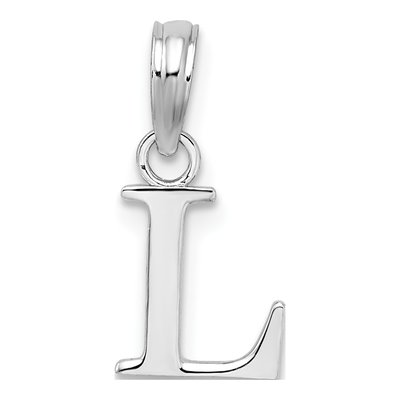 Sterling Silver Block Initial L Pendant