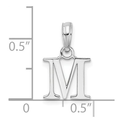 Sterling Silver Initial M Pendant – view 5
