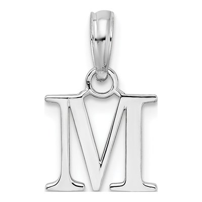 Sterling Silver Initial M Pendant