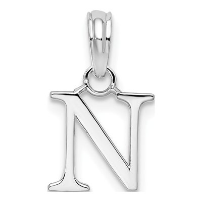 Sterling Silver Initial N Pendant