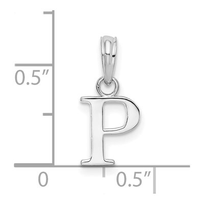Sterling Silver Initial P Pendant – view 5