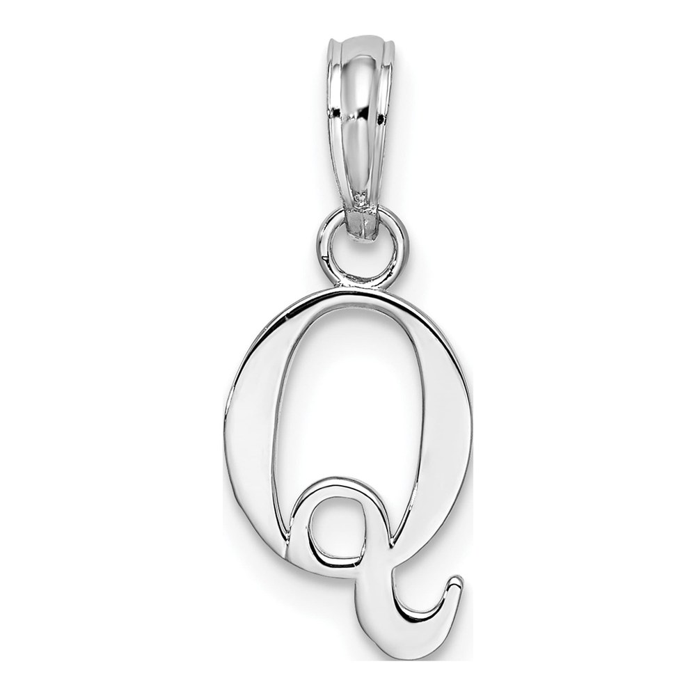 Sterling Silver Initial Q Pendant