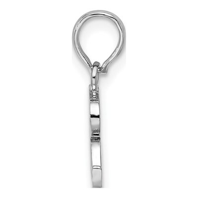 Sterling Silver Initial Block Pendant – view 3