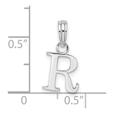 Sterling Silver Initial Block Pendant – view 5