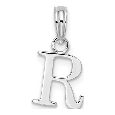 Sterling Silver Initial Block Pendant