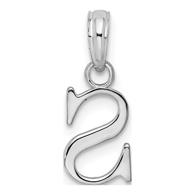 Sterling Silver Initial S Pendant – view 4