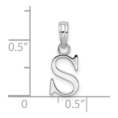 Sterling Silver Initial S Pendant – view 5