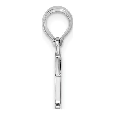 Sterling Silver Block Initial T Pendant – view 3